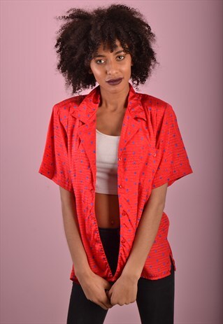 RED LIGHTWEIGHT PATTERN SHIRT GSS1114