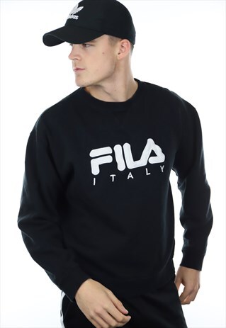 VINTAGE FILA ITALY SWEATSHIRT BLACK