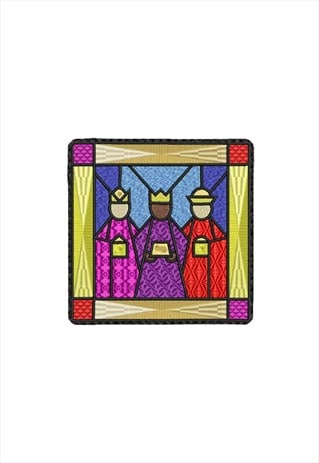 Embroidered Three Wise Kings Framed iron on patch