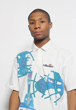 VINTAGE ELLESSE POLO SHIRT WHITE