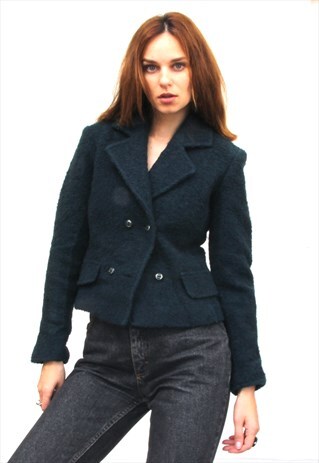 crop wool coat