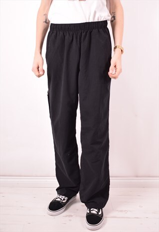 CHAMPION MENS VINTAGE TRACKSUIT TROUSERS LARGE BLACK 90S