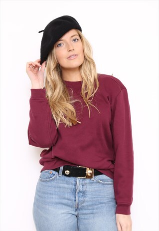 VINTAGE 90S MAROON SPORTS SWEATER JUMPER