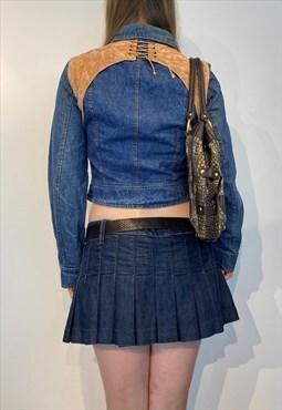Y2K denim zip up jacket