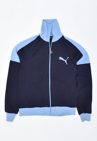 VINTAGE 90'S PUMA TRACKSUIT TOP JACKET NAVY BLUE