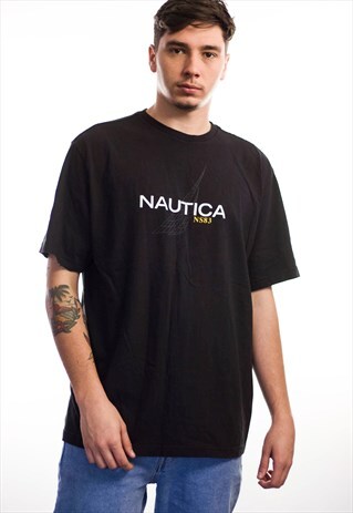 VINTAGE NAUTICA LOGO T-SHIRT 90S XL 8.7