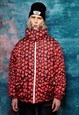 HEART BOMBER JACKET HANDMADE REVERSIBLE EMOJI PUFFER WHITE