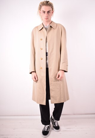AQUASCUTUM MENS VINTAGE COAT MEDIUM GREY 90S