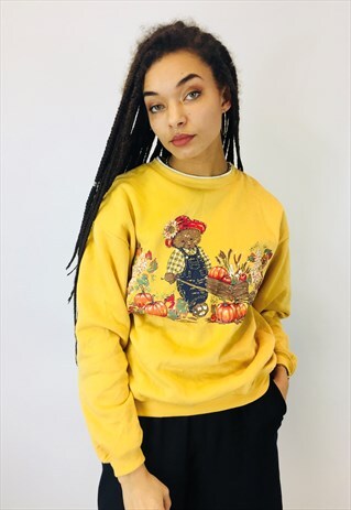 VINTAGE TEDDY PRINT SWEATSHIRT