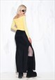 VINTAGE Y2K AMNESIA OFF SHOULDER TOP IN YELLOW