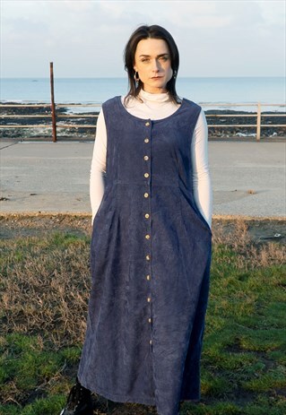 NAVY CORD DRESS