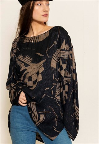 VINTAGE 90S ABSTRACT PRINT TOP