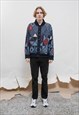 VINTAGE 80S NORDIC HEAVYWEIGHT ROUND NECK KNIT CARDIGAN MEN 