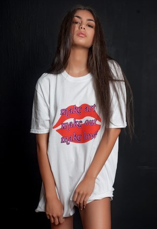 MAKE ART MAKE OUT MAKE LOVE SUMMER FESTIVAL OVERSIZED TEE