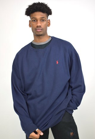 VINTAGE 90S POLO RALPH LAUREN NAVY SWEATSHIRT