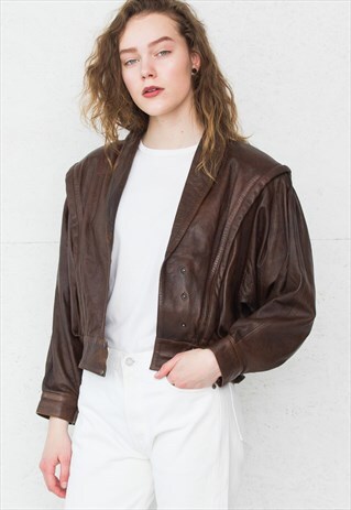 VINTAGE BROWN LEATHER JACKET