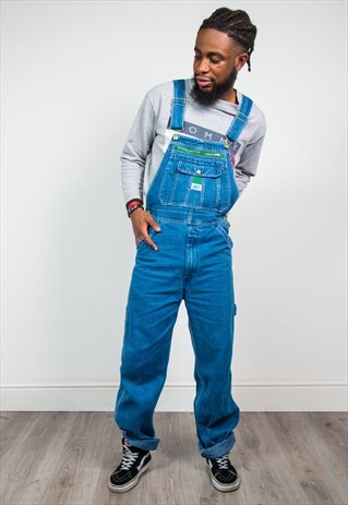 90'S LIBERTY BLUE DENIM DUNGAREES