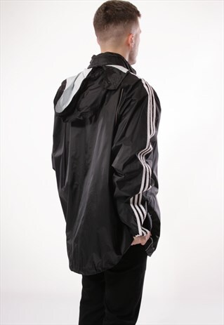 VINTAGE ADIDAS SHELL RAINPROOF JACKET LOGO OVERSIZED 12980