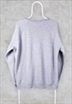 VINTAGE ADIDAS ORIGINALS GREY SWEATSHIRT FIREBIRD LOGO LARGE