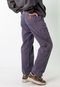 Navy Blue 90s Carhartt Faded Cargo Skater Trousers Pants
