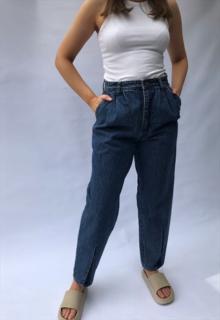 CLOCKHOUSE BLUE DENIM VINTAGE MOM JEANS SIZE UK 14