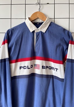 Vintage POLO SPORT RALPH LAUREN Rugby Shirt Pullover Top