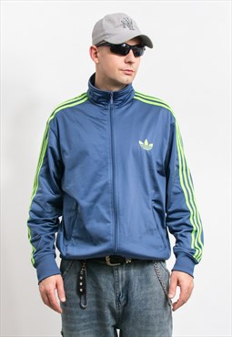 ADIDAS Originals tracksuit top embroidered logo zip up XL