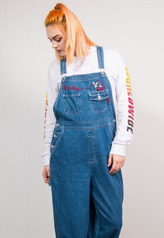 VINTAGE 90'S DISNEY MICKEY MOUSE DUNGAREES