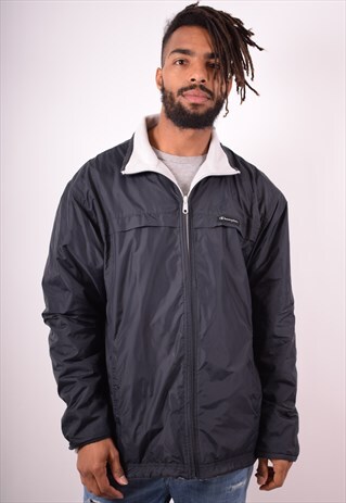 CHAMPION MENS VINTAGE REVERSIBLE JACKET LARGE BLACK 90S