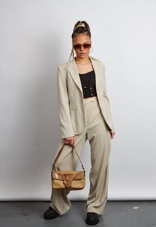 RARE VINTAGE DESIGNER 90'S HACHE BEIGE CO-ORD SET