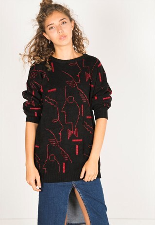 VINTAGE 80S CASUAL KNIT JUMPER / R02749