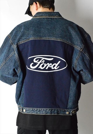 REWORKED VINTAGE 90S NAVY BLUE DENIM JACKET X FORD
