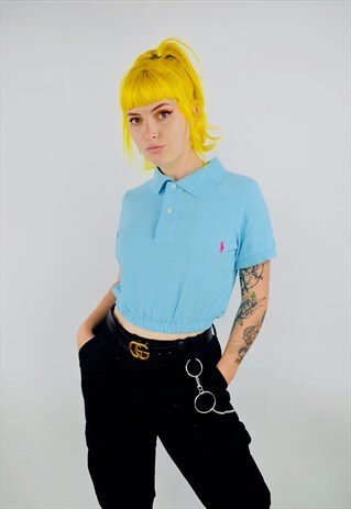 VINTAGE RALPH LAUREN REWORKED CROPPED POLO SHIRT