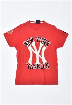 Vintage 90's Majestic NY T-Shirt Top Red
