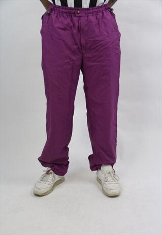 VINTAGE PURPLE SHELL TRACKSUIT BOTTOMS