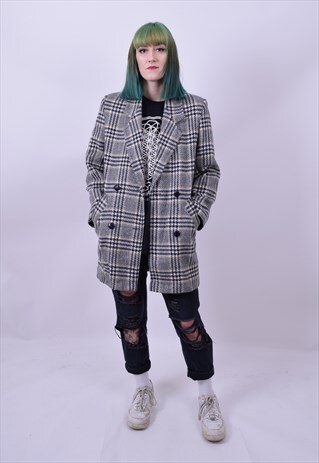 VINTAGE 90'S HOUND TOOTH BOYFRIEND BLAZER JACKET SIZE 10 12