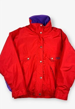 Vintage 90s CB Sports Fleece Lined Ski Jacket Red L BV15569
