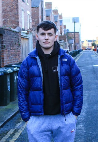 VINTAGE BLUE THE NORTH FACE NUPTSE 700 PUFFER