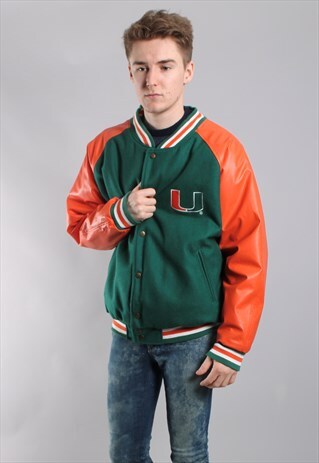 VINTAGE MIAMI U LETTERMAN JACKET