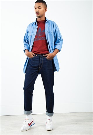 VINTAGE 80S LEVI'S 501 JEANS RAW DENIM / 0221