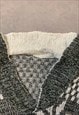 VINTAGE KNITTED JUMPER ABSTRACT PATTERNED KNIT SWEATER