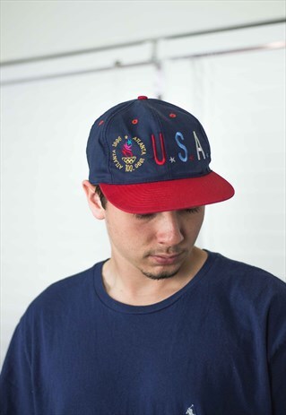 VINTAGE 1996 OLYMPICS BASEBALL CAP HAT 90S X 2.3