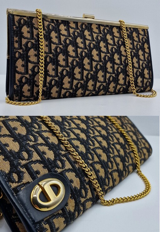 Reworked Christian Dior Monogram Trotter Shoulder Purse