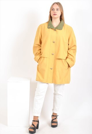VINTAGE 80'S PARKA JACKET IN YELLOW
