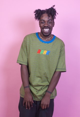 90S STRIPE OVERSIZED RARE T-SHIRT