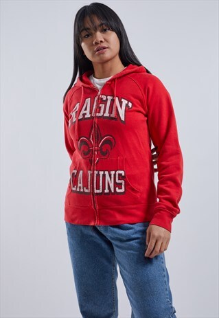 VINTAGE CHAMPION RAGIN' CAJUNS ZIP-UP HOODIE