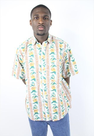 VINTAGE 90'S ABSTRACT PATTERNED SHIRT