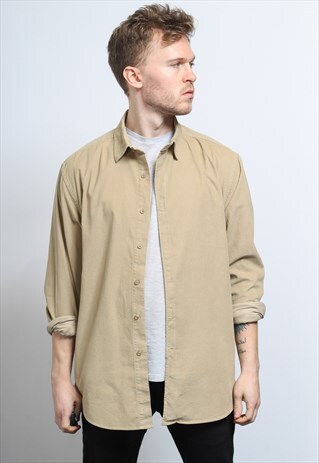 VINTAGE CORDUROY CORD SHIRT BEIGE