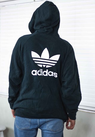 VINTAGE ADIDAS LOGO HOODIE SWEATSHIRT 90S L 24.4