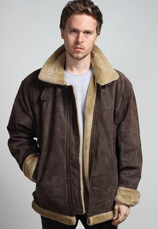 VINTAGE LEATHER SHEARLING JACKET